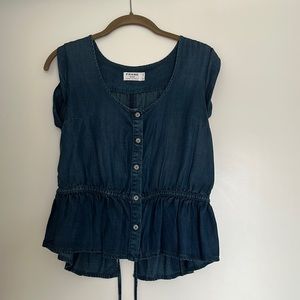 Frame chambray tank top